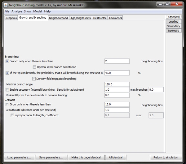 NS-parameter details